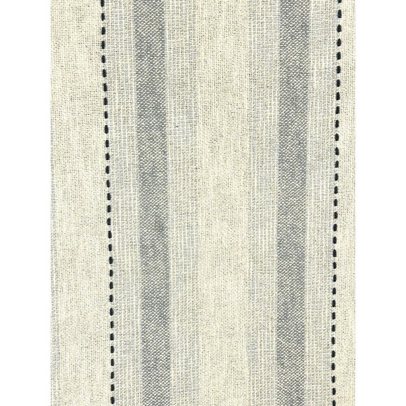 New Celerie Kemble Newbury Table Runner 14W x 72L Cream Gray Tasseled Classic H1 - Picture 6 of 9